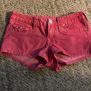 Pink True Religion Shorts